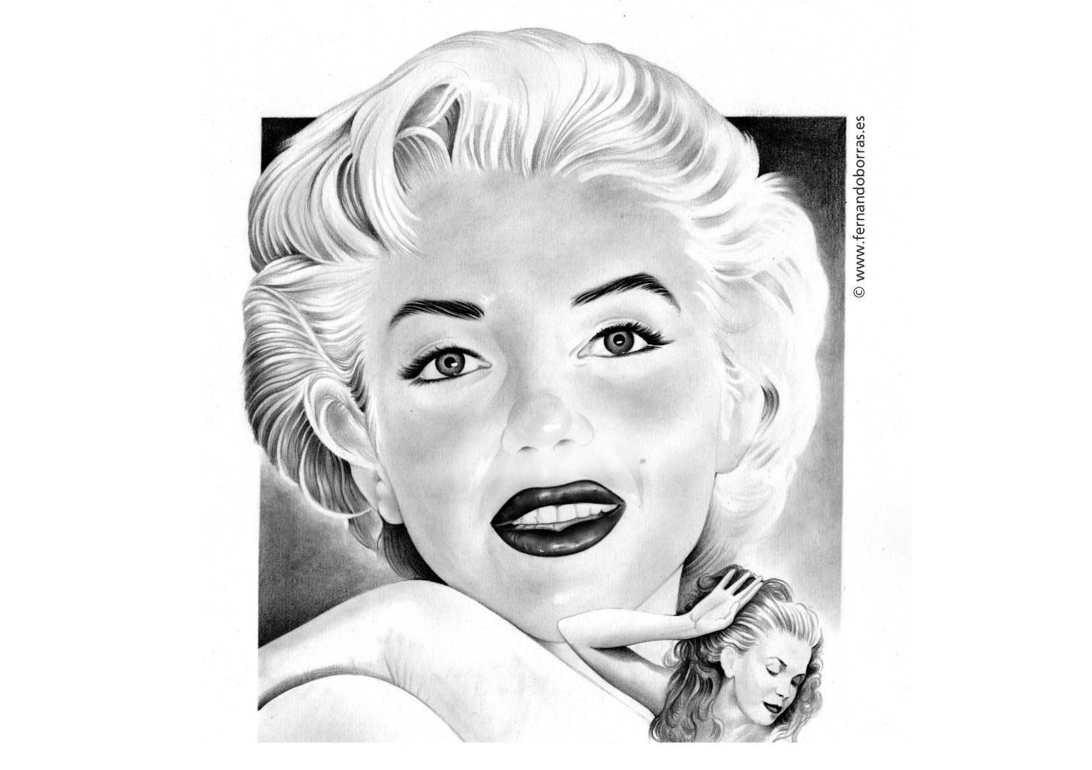 Fernando Borrás. Ilustración - Diseño gráfico - Imagen Corporativa | Marilyn  Monroe, image size:1532x1080