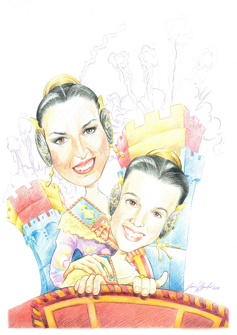 Fallers Draw José L. Aguilar Graphic Artist | Falleras Mayores de Valencia