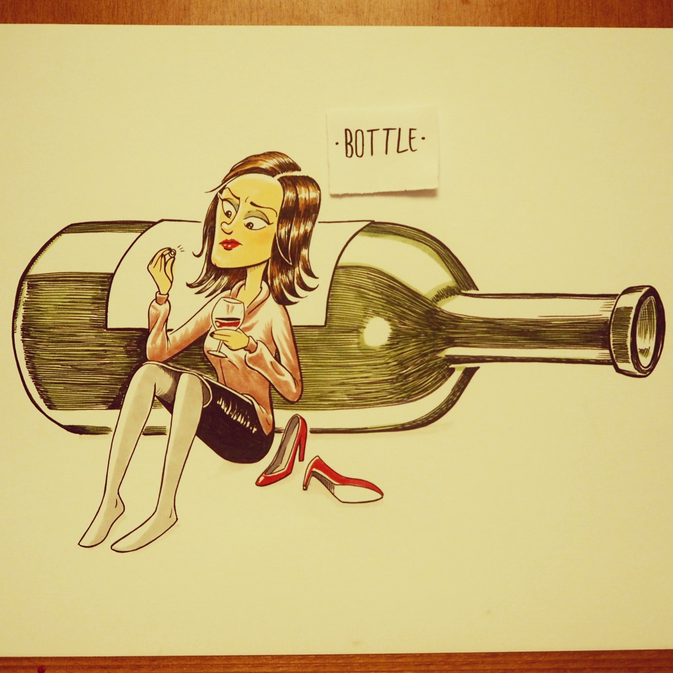 Inktober Day 18 Bottle