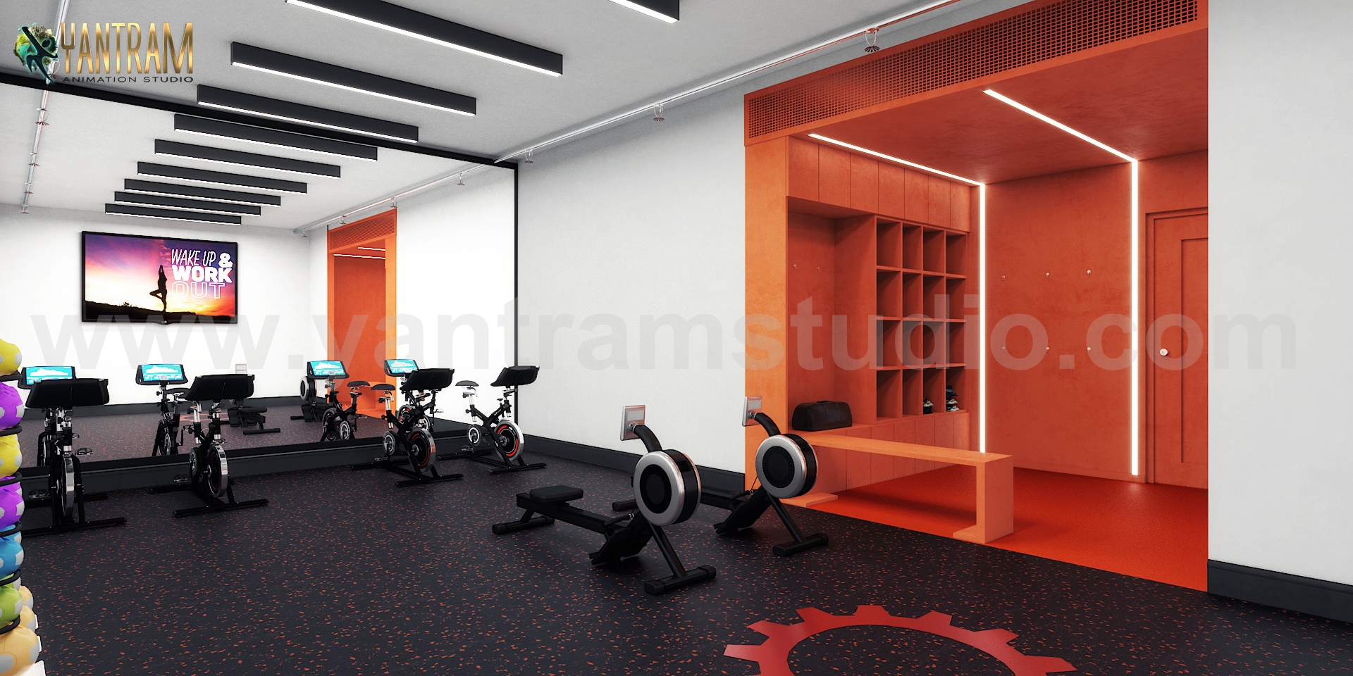 Yantram Studio | Ideas de los diseñadores de interiores GYM 3D de ...