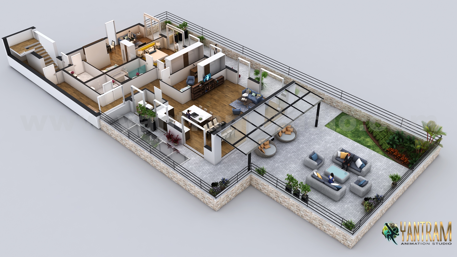 planos de casas modernas de lujo en 3d