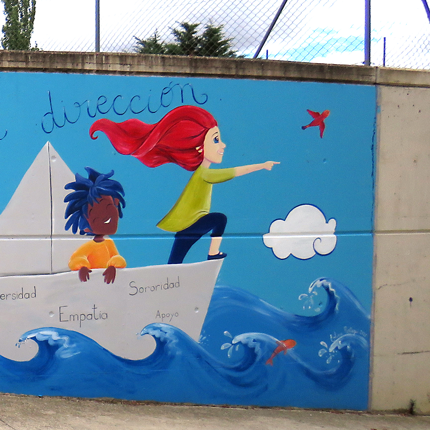 Mural sobre igualdad en Oteiza, Navarra (Segunda parte)