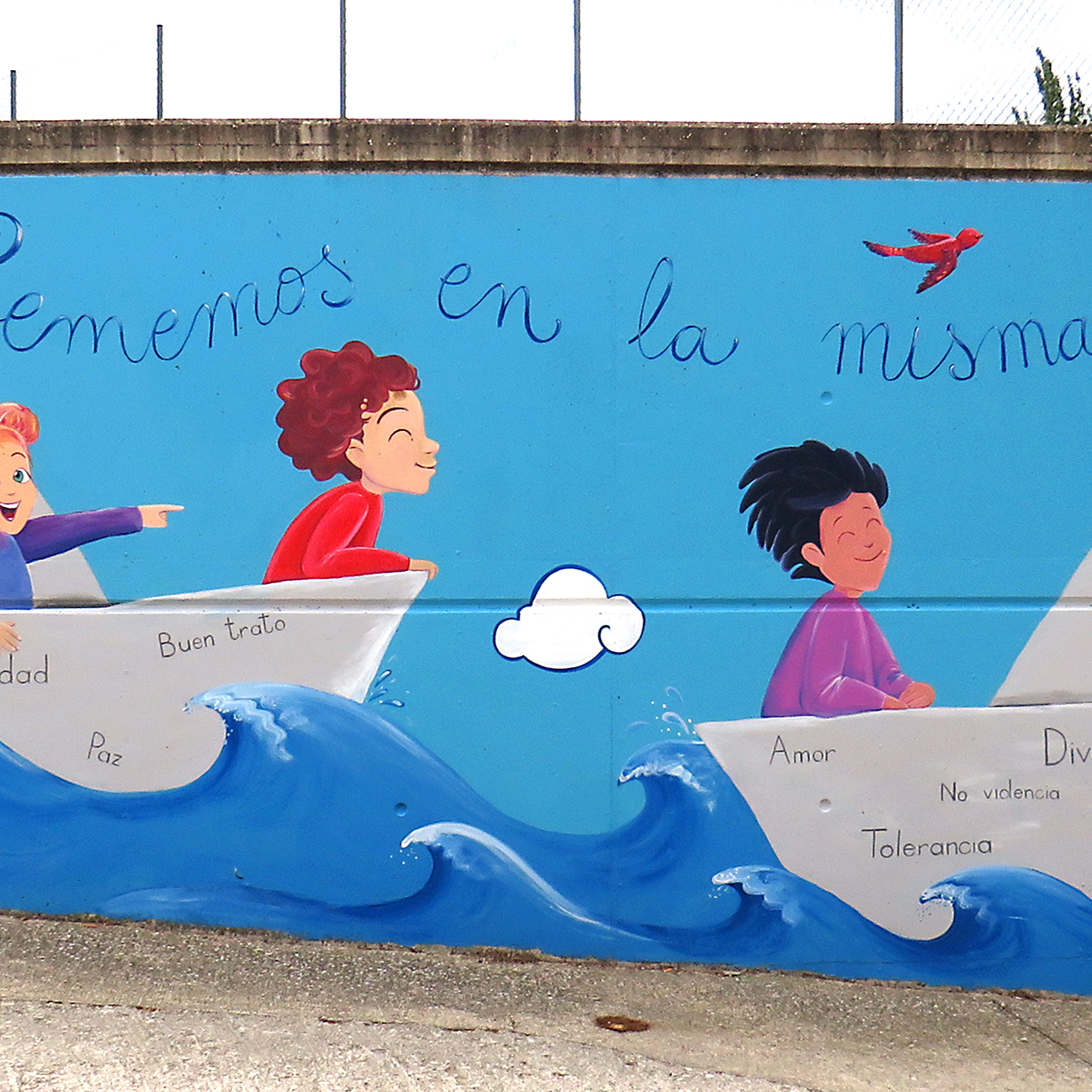 Mural sobre igualdad en Oteiza, Navarra (Segunda parte)