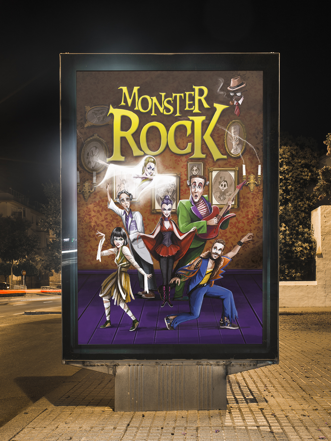 Cartel teatro "Monster Rock"